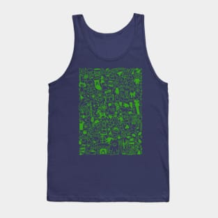 Christmas doodle (light green) Tank Top